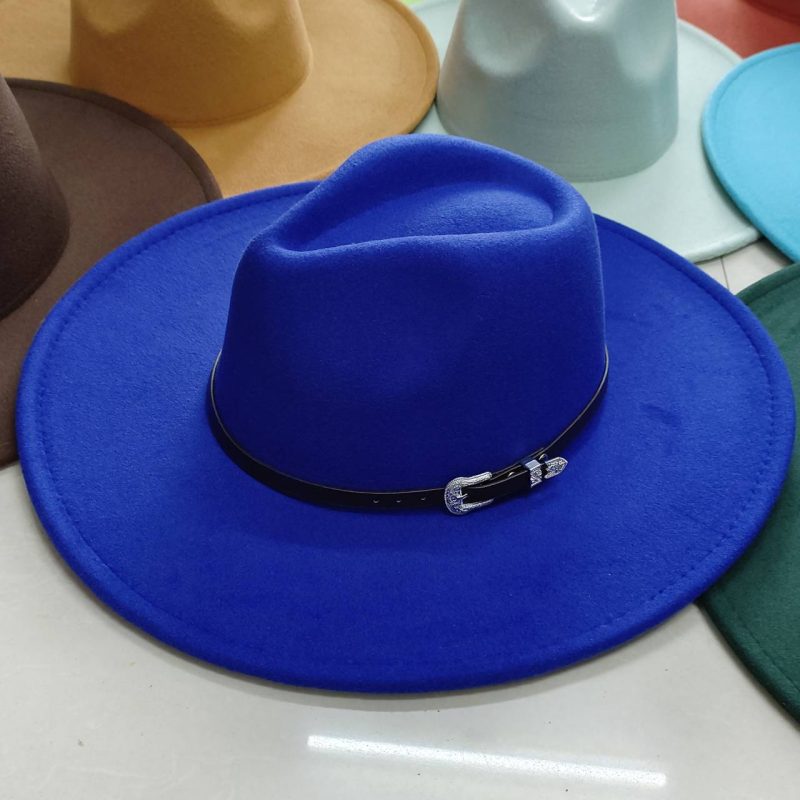 Classic Felt Fedora Hat For Men Women British Vintage Style Hat Gold Belt Accessory Panama Jazz Big Brimmed Hat Autumn Winter - Image 18