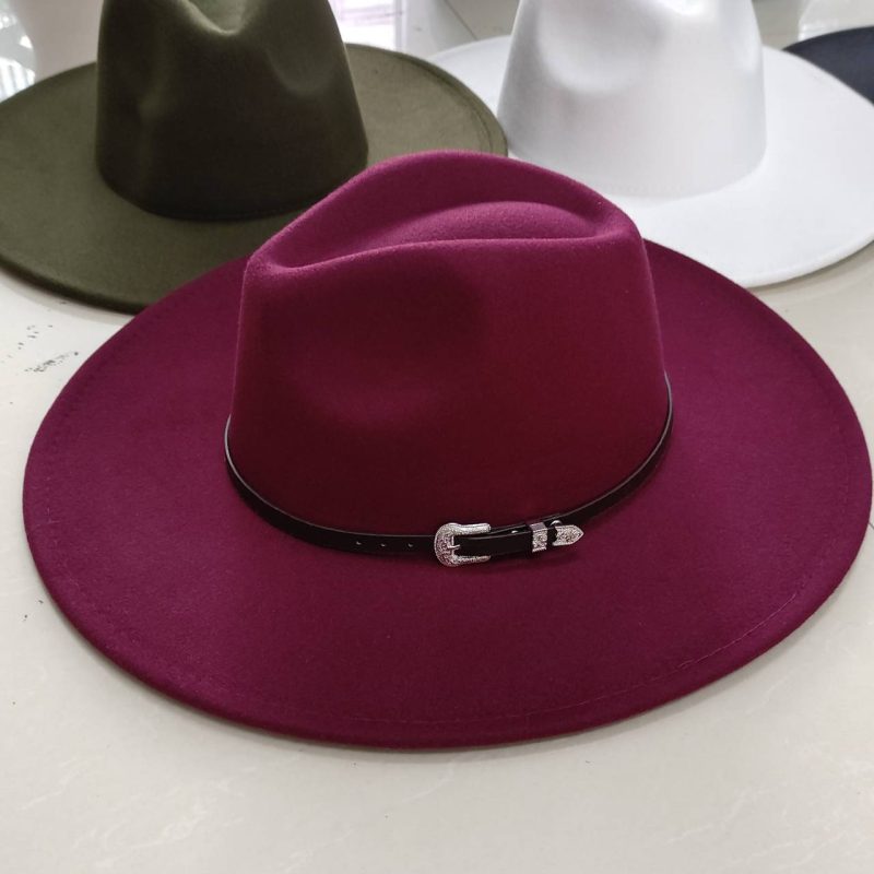Classic Felt Fedora Hat For Men Women British Vintage Style Hat Gold Belt Accessory Panama Jazz Big Brimmed Hat Autumn Winter - Image 19
