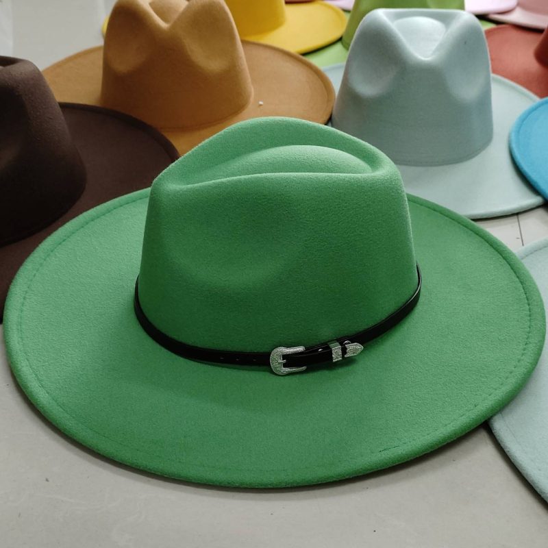 Classic Felt Fedora Hat For Men Women British Vintage Style Hat Gold Belt Accessory Panama Jazz Big Brimmed Hat Autumn Winter - Image 22