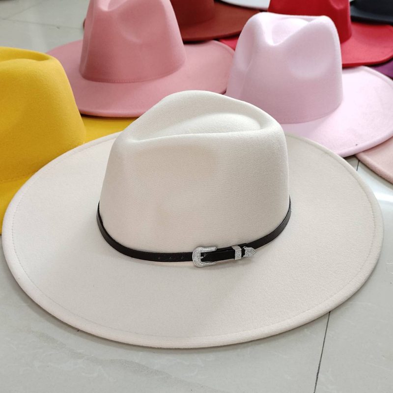 Classic Felt Fedora Hat For Men Women British Vintage Style Hat Gold Belt Accessory Panama Jazz Big Brimmed Hat Autumn Winter - Image 23