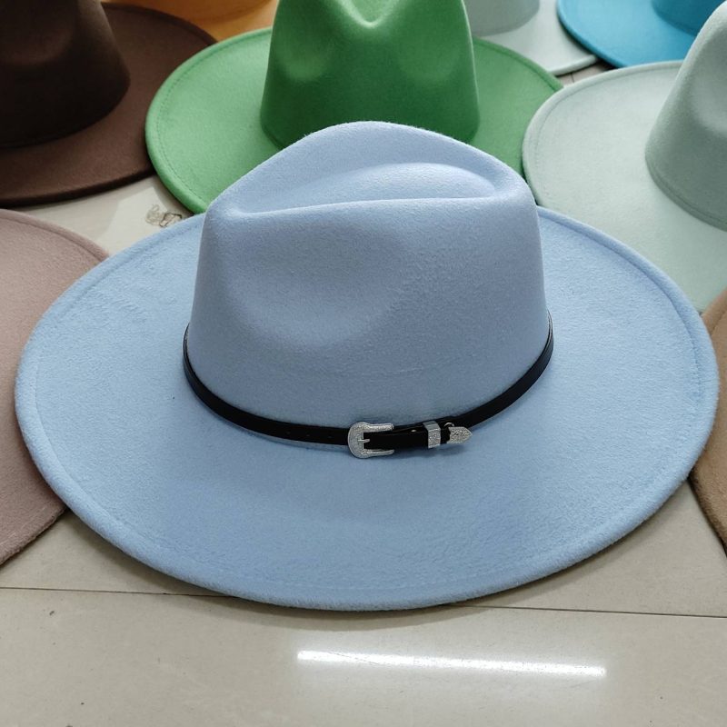 Classic Felt Fedora Hat For Men Women British Vintage Style Hat Gold Belt Accessory Panama Jazz Big Brimmed Hat Autumn Winter - Image 25