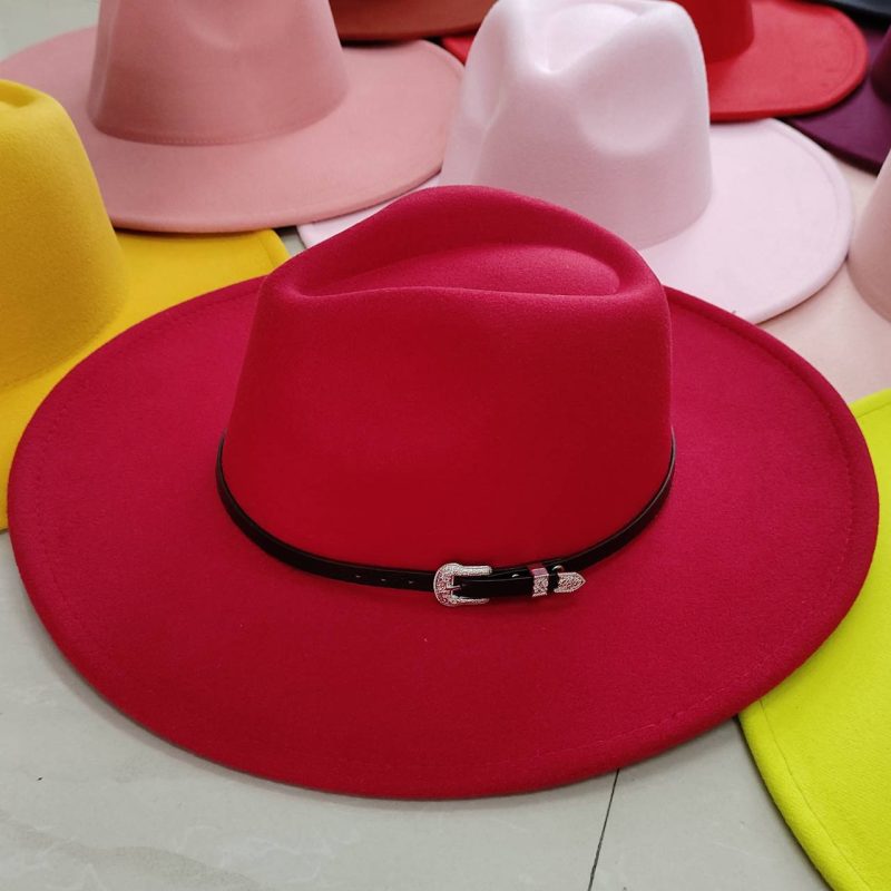 Classic Felt Fedora Hat For Men Women British Vintage Style Hat Gold Belt Accessory Panama Jazz Big Brimmed Hat Autumn Winter - Image 27
