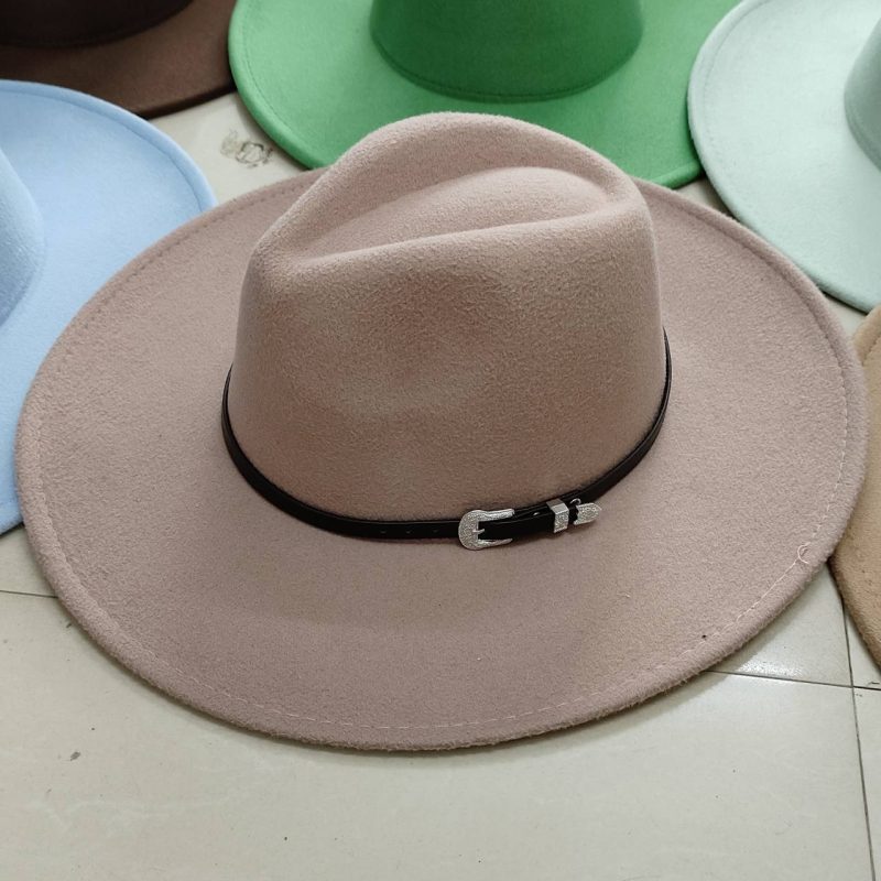 Classic Felt Fedora Hat For Men Women British Vintage Style Hat Gold Belt Accessory Panama Jazz Big Brimmed Hat Autumn Winter - Image 28