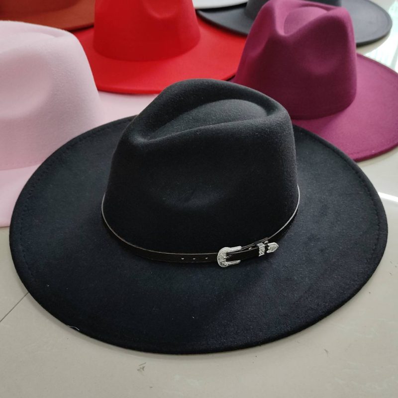 Classic Felt Fedora Hat For Men Women British Vintage Style Hat Gold Belt Accessory Panama Jazz Big Brimmed Hat Autumn Winter - Image 29