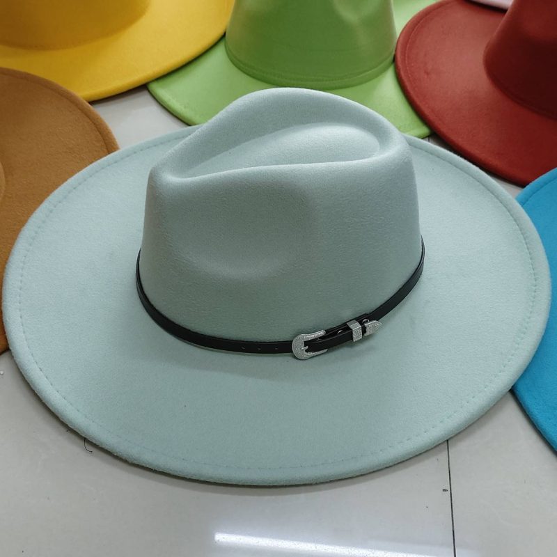 Classic Felt Fedora Hat For Men Women British Vintage Style Hat Gold Belt Accessory Panama Jazz Big Brimmed Hat Autumn Winter - Image 30
