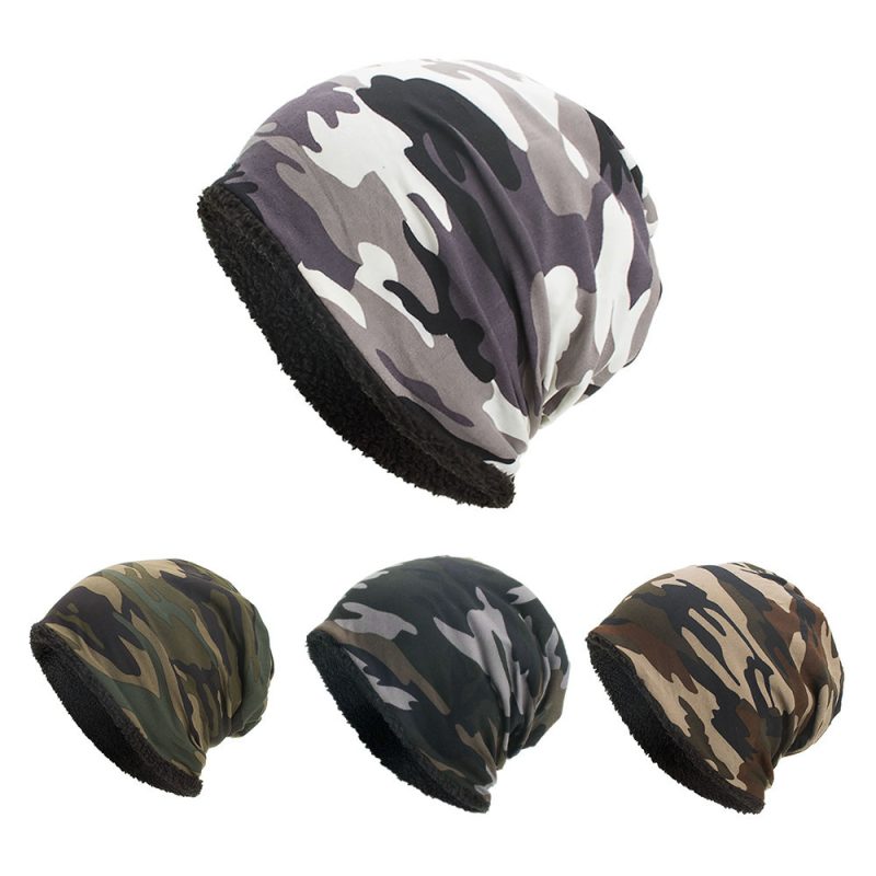 Winter woolen Ski hat warm winter hat CrochetSkull camouflage men warm soft women boné masculino gorro invierno mujer luxury hat - Image 2