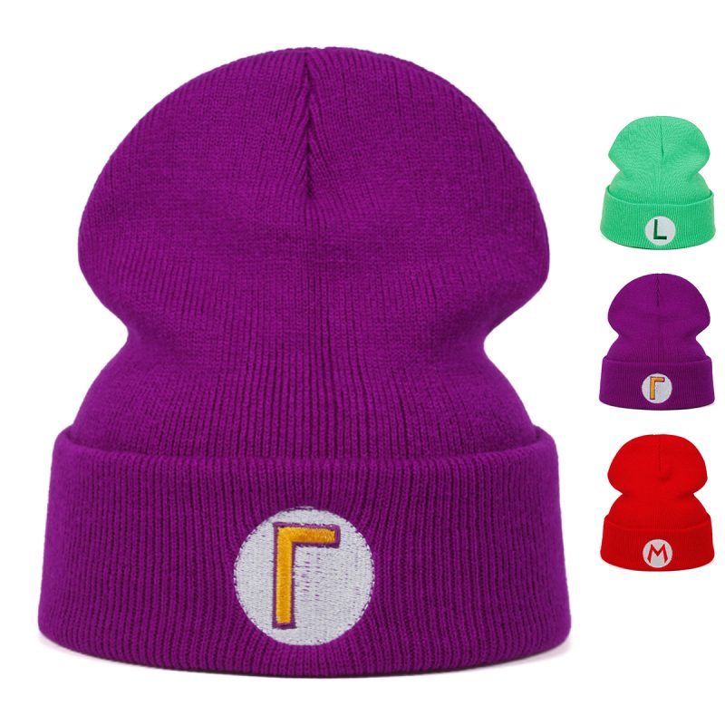 Unisex Letter Embroidery Beanies Winter Warm Hat Hip Hop Cap Beanie Hat Caps for Women Men