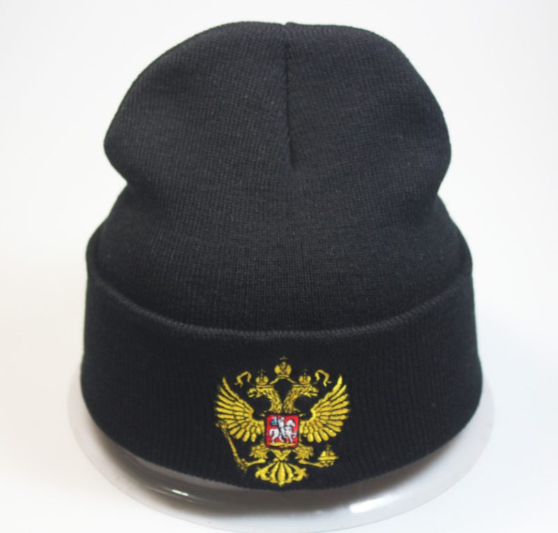 Russian National Emblem Hats 2023 Autumn Winter Unisex Women Warm Wool Hat Causul Embroidery Knitted Bonnet Caps For Man - Image 2