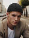 Autumn Men's Pullover Melon Cap Simple Solid Color Knitted Hats For Women's Winter Outdoor Warm Beanie Street Hip Hop Cold Hat