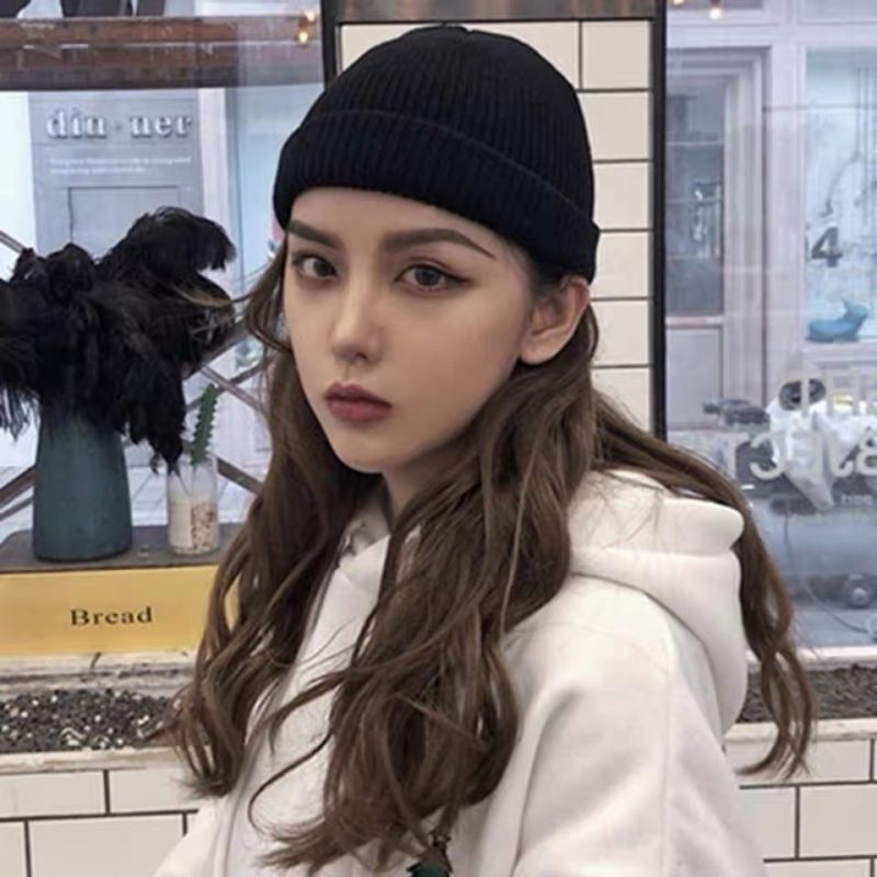 Autumn Men's Pullover Melon Cap Simple Solid Color Knitted Hats For Women's Winter Outdoor Warm Beanie Street Hip Hop Cold Hat - Image 4