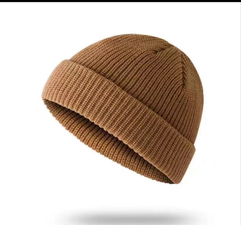 Autumn Men's Pullover Melon Cap Simple Solid Color Knitted Hats For Women's Winter Outdoor Warm Beanie Street Hip Hop Cold Hat - Image 14