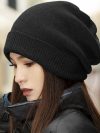 VISROVER 6 colors solid real cashmere beanies winter hat for woman acrylic hat woman Autumn Warm skullies for man Wholesales