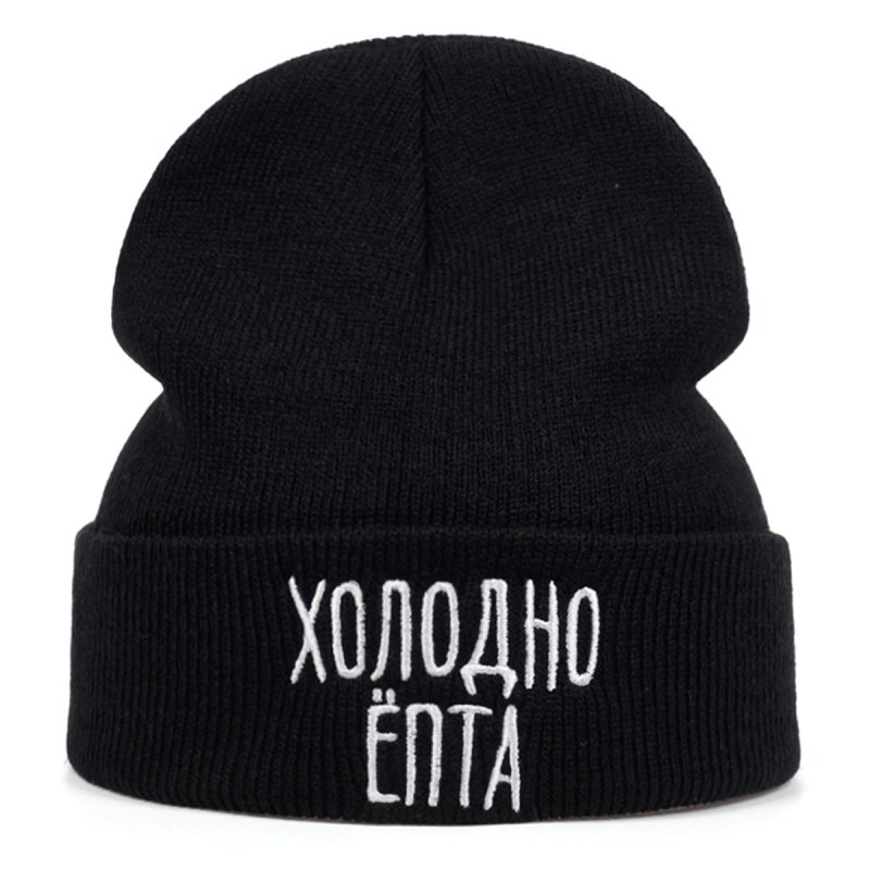 Unisex XONOAHO ENTA Embroidery Beanies Winter Warm Hat Hip Hop Cap Beanie Hat Caps for Women Men ﻿ - Image 2