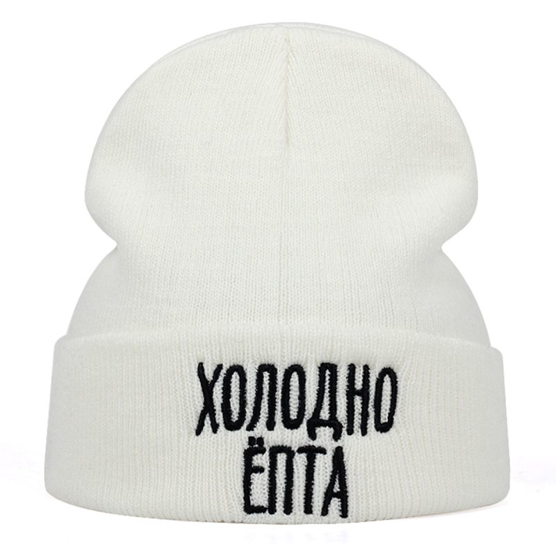 Unisex XONOAHO ENTA Embroidery Beanies Winter Warm Hat Hip Hop Cap Beanie Hat Caps for Women Men ﻿ - Image 4