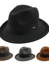 New Fedoras Hats Men's Vintage Black Felt Wide Brim Jazz Hats Man For Men Women Fedora Gentleman Caps Jackson Hat
