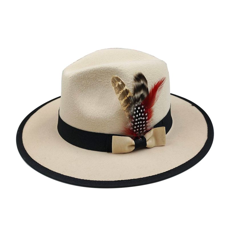 New Fedoras Hats Men's Vintage Black Felt Wide Brim Jazz Hats Man For Men Women Fedora Gentleman Caps Jackson Hat - Image 14