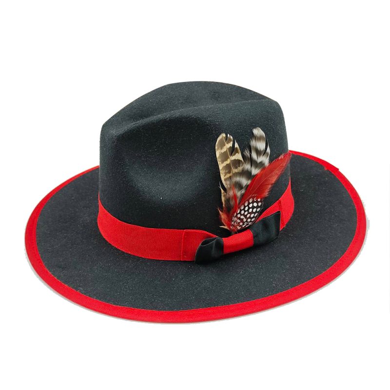 New Fedoras Hats Men's Vintage Black Felt Wide Brim Jazz Hats Man For Men Women Fedora Gentleman Caps Jackson Hat - Image 16