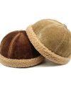 2023 Autumn and Winter Polyester Warm Solid Docker Cap Brimless Hat Beanie Landlord Sailor Cap Men and Women 115