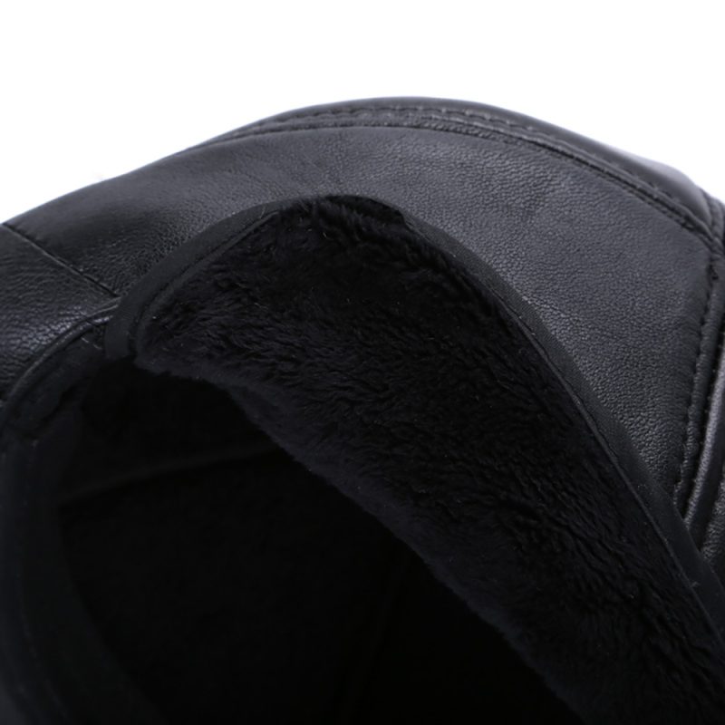 2025 Hot Sale Real Sheep Leather Berets Man Black Casual Duckbill Hats Vintage Luxury 100% Genuine Leather Winter Warm Flat Caps - Image 5