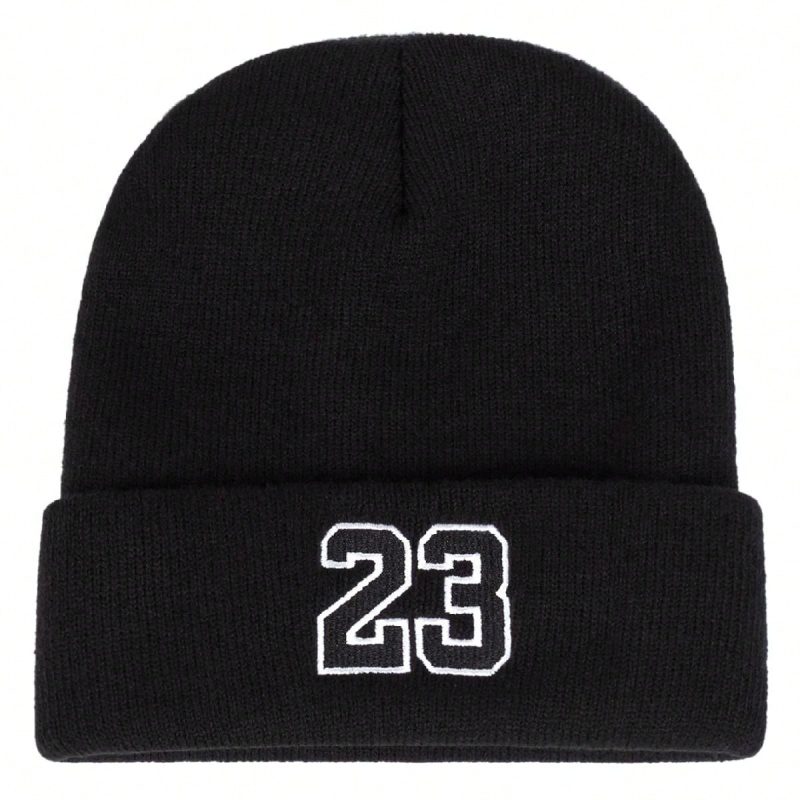 Unisex 23 Number Embroidery Beanies Autumn Winter Warm Hat Hip Cap Beanie Hat Caps for Women Men - Image 7