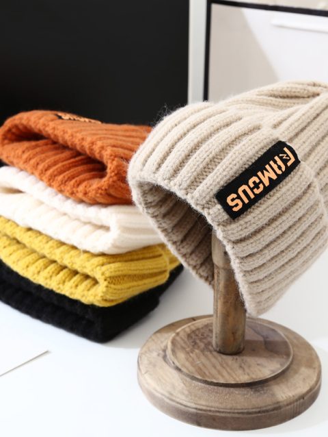New Knitting Beanies Winter Caps For Men Women Warm Solid Color Hat Soft Woolen Crochet Unisex Take Cold Cap Beanie