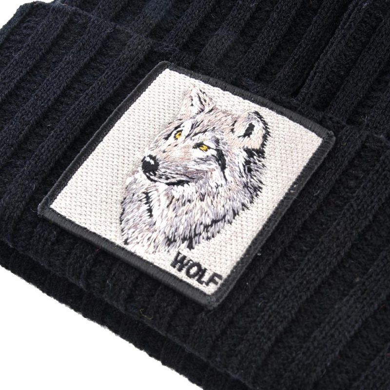 Men's Beanie With Wolf Patch Autumn Knitted Skullies Caps Women Winter Soft Knit Bonnet Beanies Fashion Hip Hop Gorras Hats - Image 6