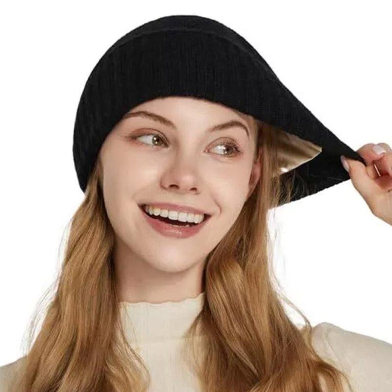 Cashmere Knitted Beanie Hat Winter Silk Satin Lined Beanie Hats Women Men Unisex High Quality Thick Chunky Cap Solid Warm Soft - Image 2