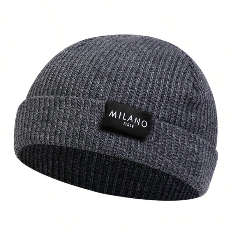 Unisex MILANO Letter Label Beanies Winter Warm Hat Hip Hop Cap Beanie Hat Caps for Women Men - Image 5