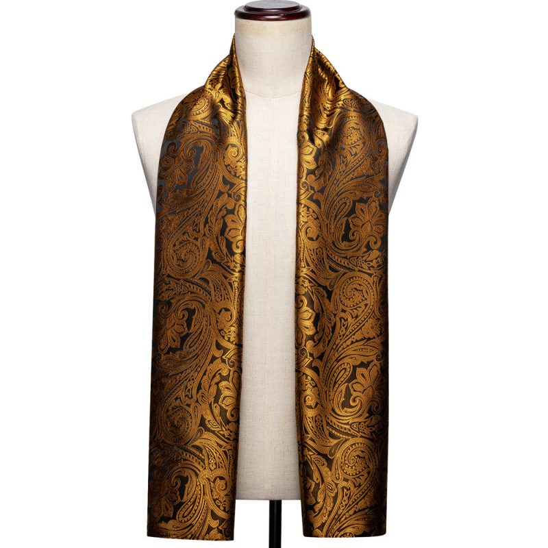 Barry.Wang Men Silk Scarf Luxury Brand Paisley Jacquard Woven Spring Autumn Suit Accessories Business Party Gifts Designer 1026 - Image 12