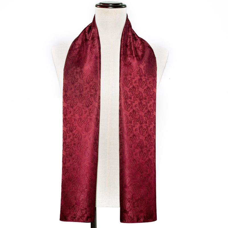 Barry.Wang Men Silk Scarf Luxury Brand Paisley Jacquard Woven Spring Autumn Suit Accessories Business Party Gifts Designer 1026 - Image 13