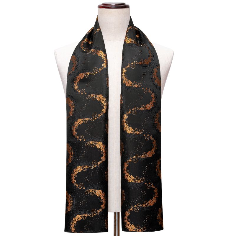 Barry.Wang Men Silk Scarf Luxury Brand Paisley Jacquard Woven Spring Autumn Suit Accessories Business Party Gifts Designer 1026 - Image 16