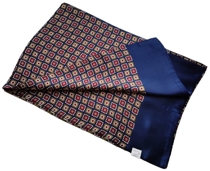Men's 100% Mulberry Silk Scarf Double Layer Long Neckerchief Office Business Cravat Blue Black Red - Image 5