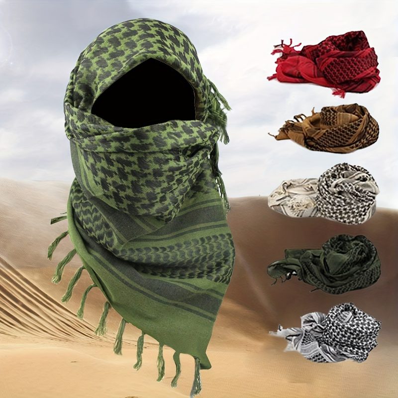 New Summer Women Tactical Arab Scarf Men Fashion Lightweight Hijab Scarf Spring Army Plaid Head Scarf Warm Mask - Image 2