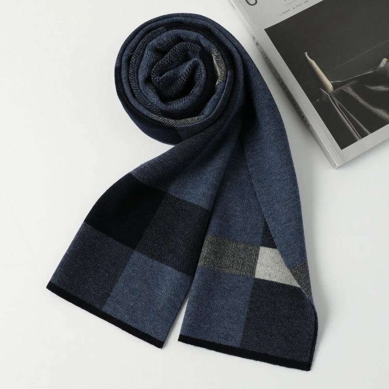 High Quality Pure 100% Wool Men Scarf Soft Warm Cashmere Muffler Male Autumn Winter Shawl Business Scarf Chrismas Gift Boy - Image 7