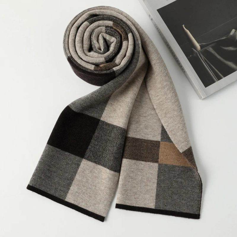 High Quality Pure 100% Wool Men Scarf Soft Warm Cashmere Muffler Male Autumn Winter Shawl Business Scarf Chrismas Gift Boy - Image 10
