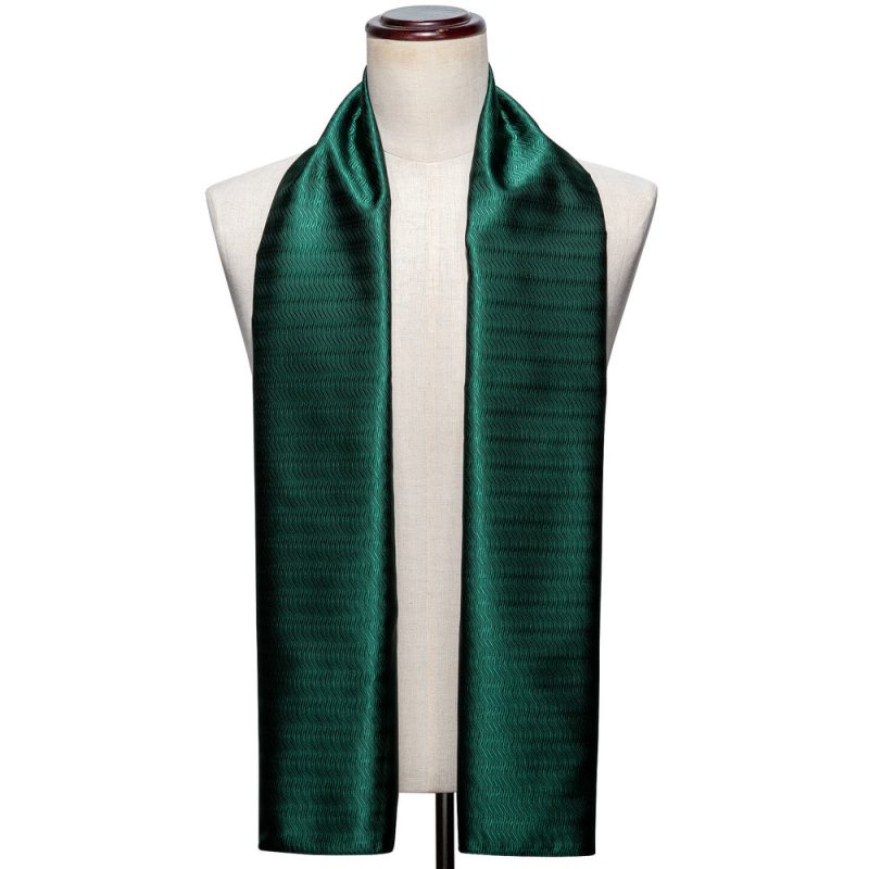 Barry.Wang Jacquard Silk Mens Scarf Floral Paisley Stylish Burgundy Gold Green Red Blue Purple For Male Wedding Business Party - Image 20