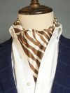 Men's Striped Autumn and Winter Thin Simulated Silk Men's Double Layer Long Silk Scarf Shirt Scarf Printed Small Plaid Scarf