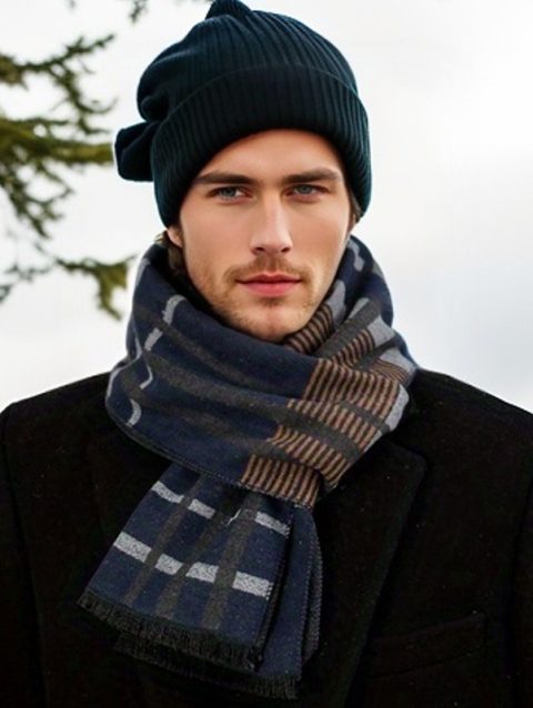Fashion Scarves Man Autumn Winter Thick Warm Cashmere Business Long Wraps Boy Classic Shawl Free Shipping muffler