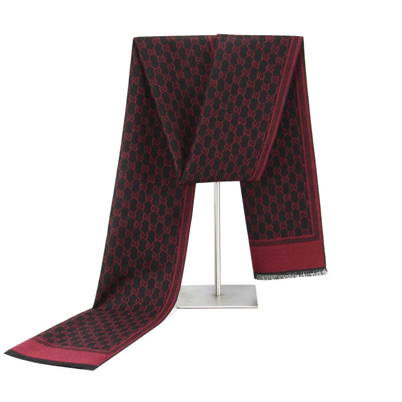 2024 Brand Designer Winter Cashmere Scarf Men Luxury Letters Print Pashmina Scarves Fashion Mens Business Neck Soft Warm Scarfs - Image 5