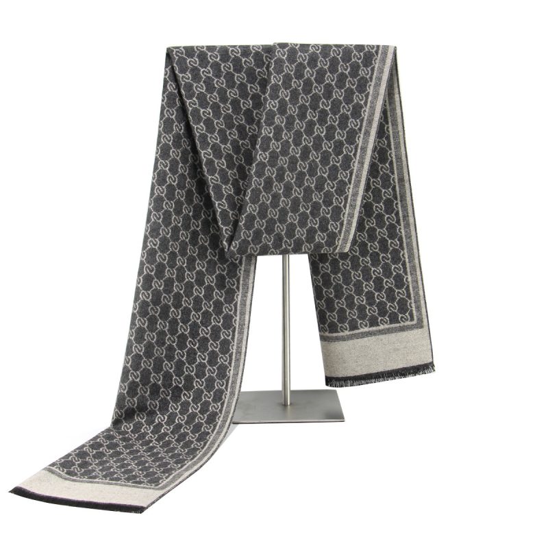 2024 Brand Designer Winter Cashmere Scarf Men Luxury Letters Print Pashmina Scarves Fashion Mens Business Neck Soft Warm Scarfs - Image 6