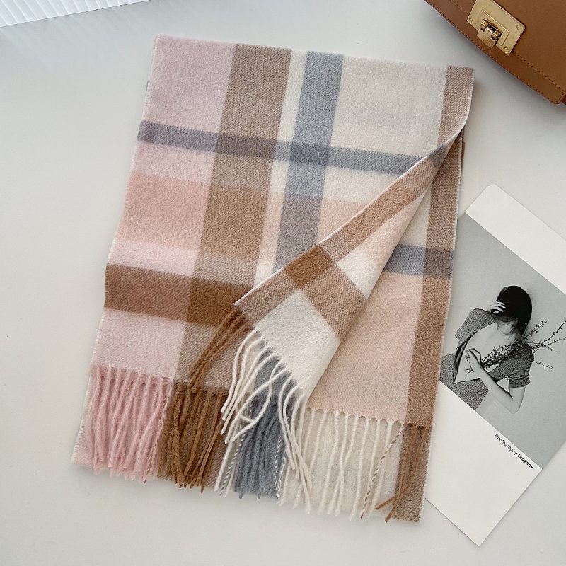 100% Wool Scarf for Women Men British Style Tartan Plaid Cashmere Scarves With Tassel Female Winter Warm Neck Scarf Shawl 2024 - Image 2