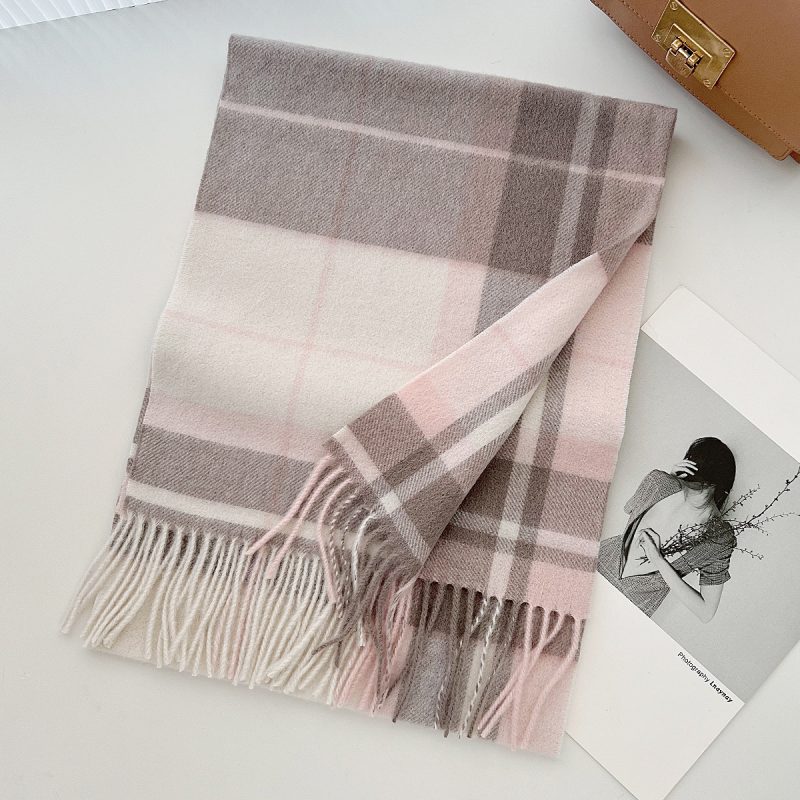 100% Wool Scarf for Women Men British Style Tartan Plaid Cashmere Scarves With Tassel Female Winter Warm Neck Scarf Shawl 2024 - Image 14