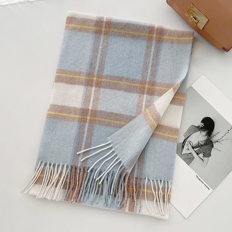 100% Wool Scarf for Women Men British Style Tartan Plaid Cashmere Scarves With Tassel Female Winter Warm Neck Scarf Shawl 2024 - Image 17