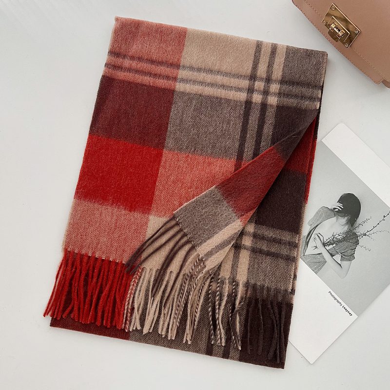 100% Wool Scarf for Women Men British Style Tartan Plaid Cashmere Scarves With Tassel Female Winter Warm Neck Scarf Shawl 2024 - Image 20