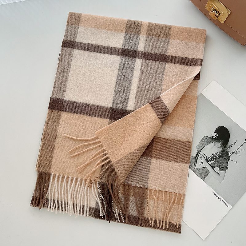 100% Wool Scarf for Women Men British Style Tartan Plaid Cashmere Scarves With Tassel Female Winter Warm Neck Scarf Shawl 2024 - Image 21