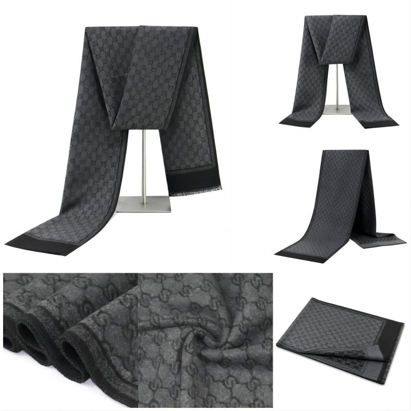 1pc Winter Scarf For Men Check Stripe Paisley Immitation Cashmere Elegant Jacquard Scarves Double Side Warm Windproof Neck Snood - Image 6