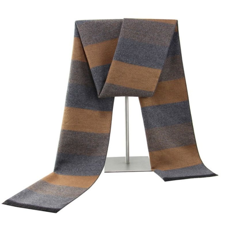 1pc Winter Scarf For Men Check Stripe Paisley Immitation Cashmere Elegant Jacquard Scarves Double Side Warm Windproof Neck Snood - Image 11