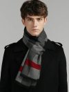 2024 Luxury Men Pashmina Scarf for Men Winter Wool Neckwarmer Scarves Male Winter Plaid Cashmere Neck Scarfs