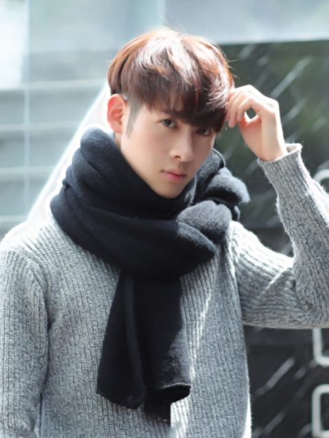 Maikun Thick Knitted Scarf For Men Fashion Winter Increase Simple Solid Color Scarf Men's Warm Neckerchief