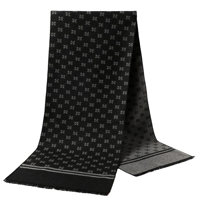 Classic Plaid Men Scarves Winter Pashmina Thick Warm Scarf Autumn Fashion Cashmere Long Scarf Men's Business Wraps Shawls - Image 3
